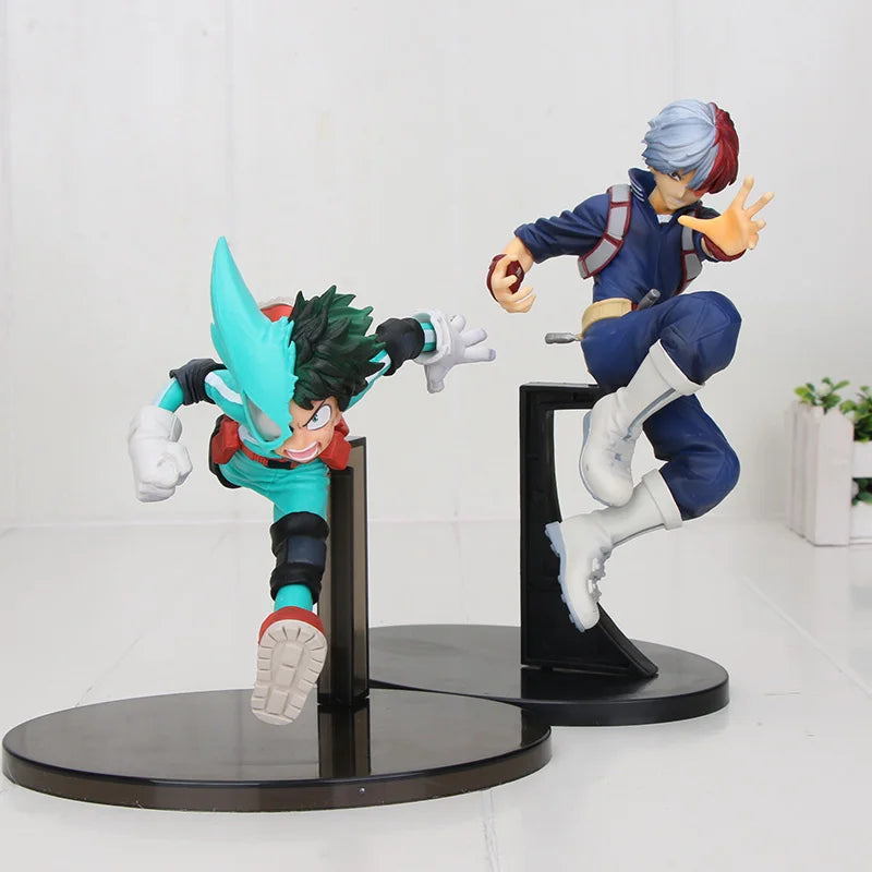 My Hero Academia Midoriya, Todoroki, Bakugo, Eraser, Uravity, Kirishima, Tomura, and Himiko Toga figures