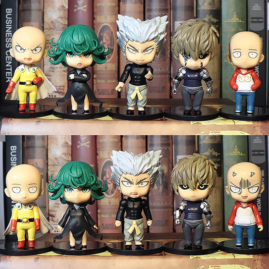 One Punch Saitama, Genos, Garou, and Tatsumaki set