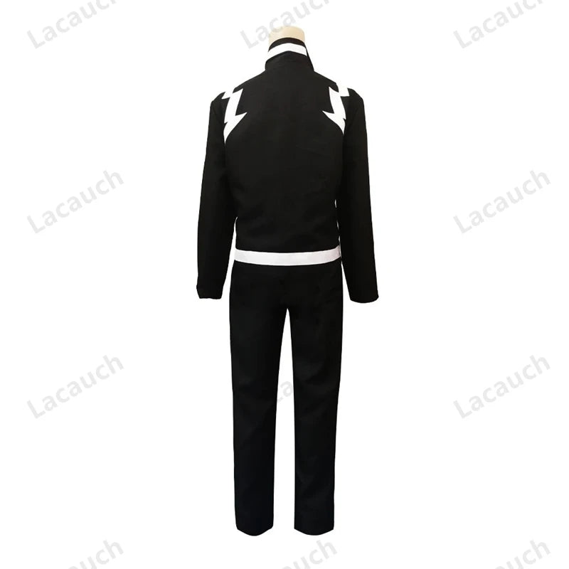 My Hero Academia Kaminari Denki Cosplay Short Wigs Hairpin Black Uniform Suit