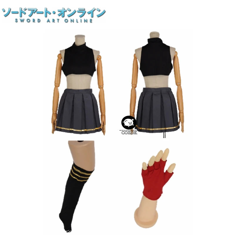 Sword Art Online Silica Keiko Ayano Cosplay Battle Uniform