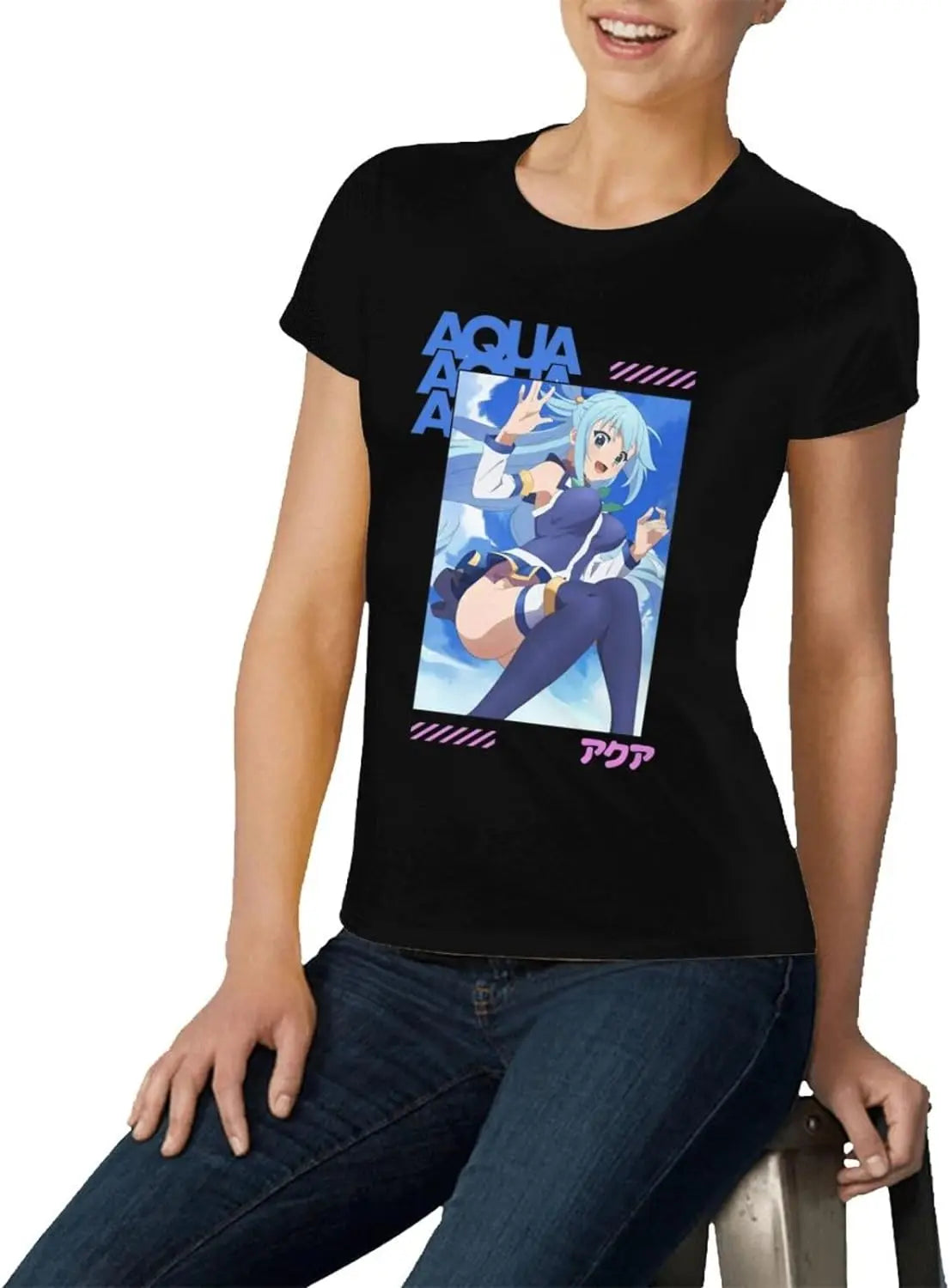 Konosuba God's Blessing to this Wonderful World Women's T Shirt Short Sleeve T T-Shirt Casual Top