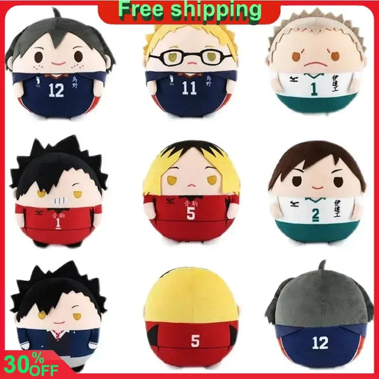 Haikyuu Plush Kuroo, Tsukishima, Bokuto, Hinata, Yamaguchi, and Kageyama