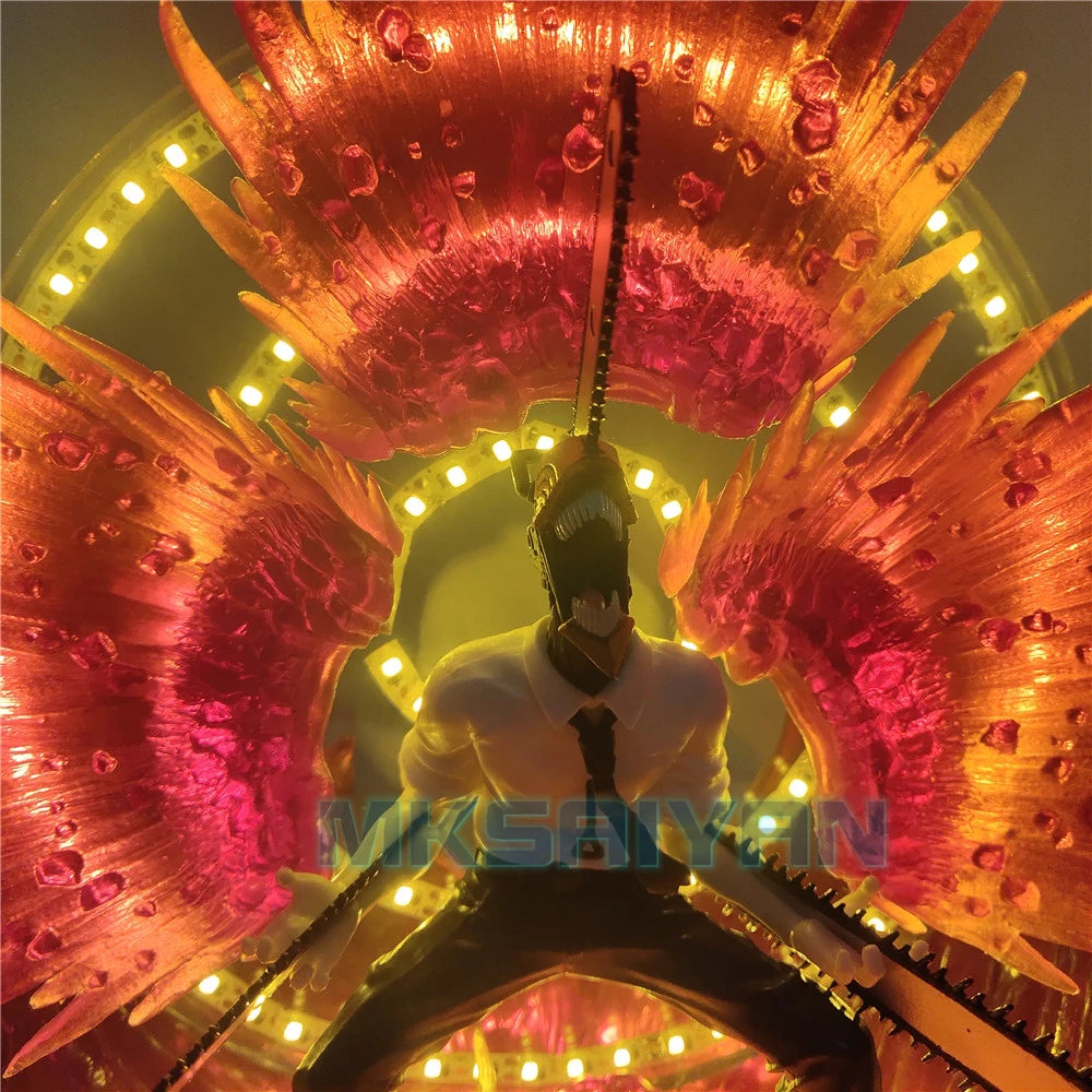 Chainsaw Man Denji figure w/Fire Effect Visual LED