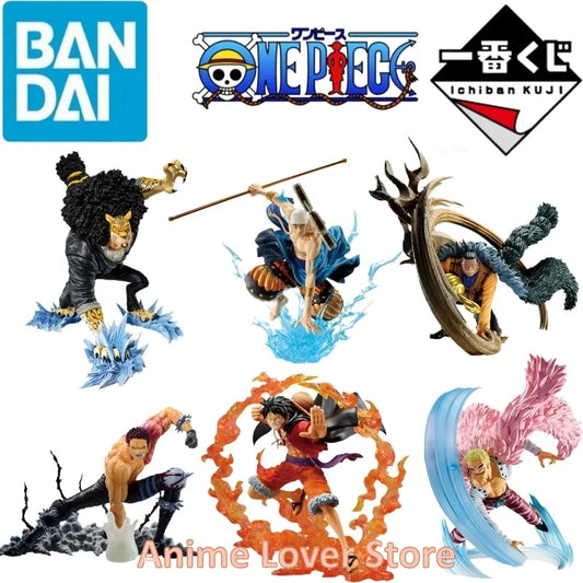 One Piece Luffy, Katakuri, Doflamingo, Rob Lucci, Enel, or Sir Crocodile BANDAI figure