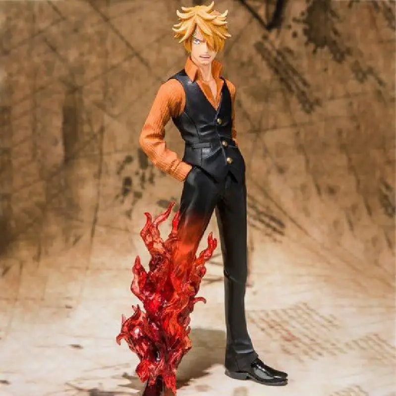 One Piece Vinsmoke Sanji orange outfit or Sir Crocodile figure