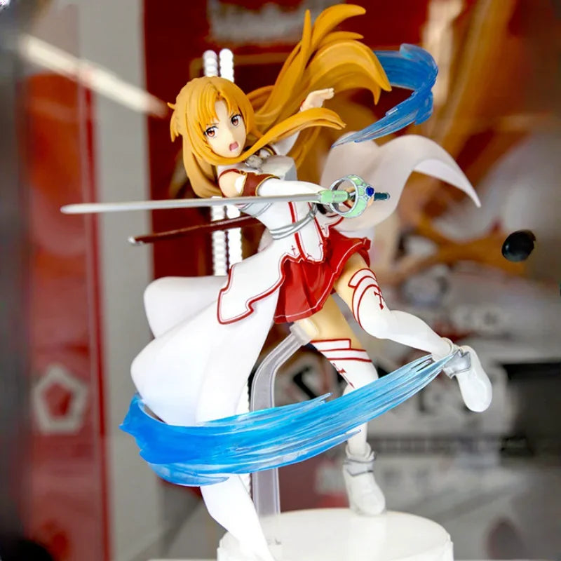 Sword Art Online Banpresto Asuna Knights Of The Blood and Kirito Black Swordsman figures