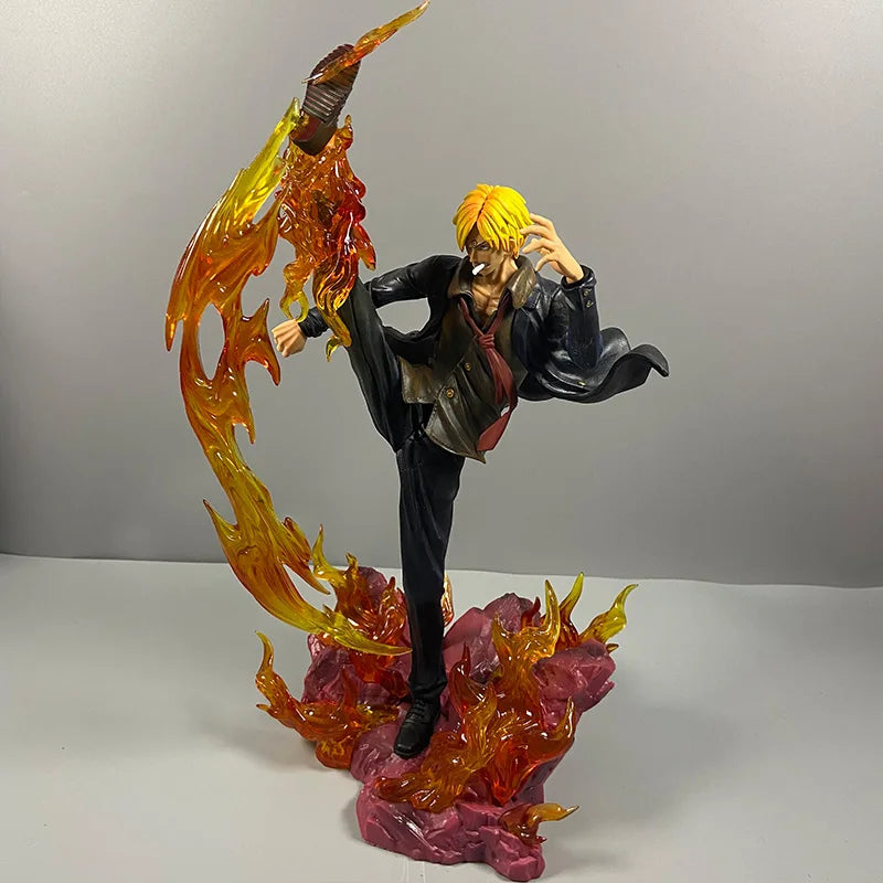 Anime One Piece Figure Sanji Flame Leg