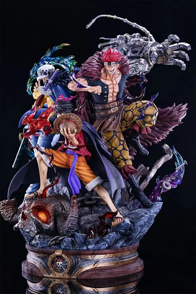 One Piece Anime Statue Luffy, Eustass Kid, and Trafalgar Law