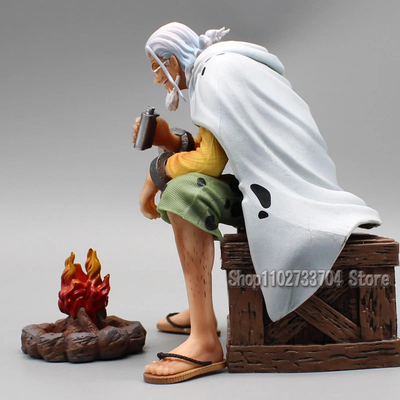 One Piece Figure Rayleigh Silvers with Campfire