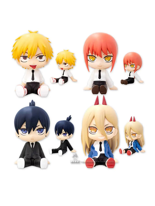 Chainsaw Man mini figures of Aki, Denji, Makima or set of 4 (Makima, Aki, Denji, and Power)