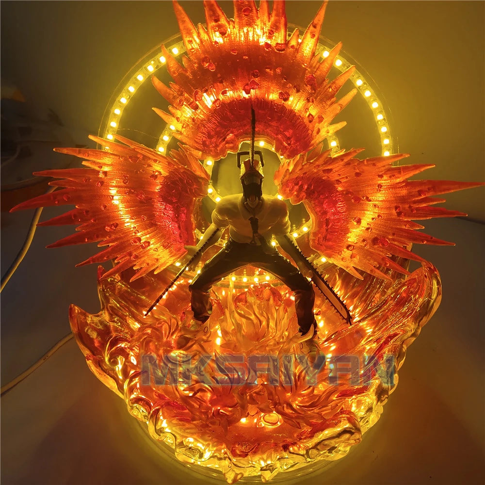 Chainsaw Man Denji figure w/Fire Effect Visual LED