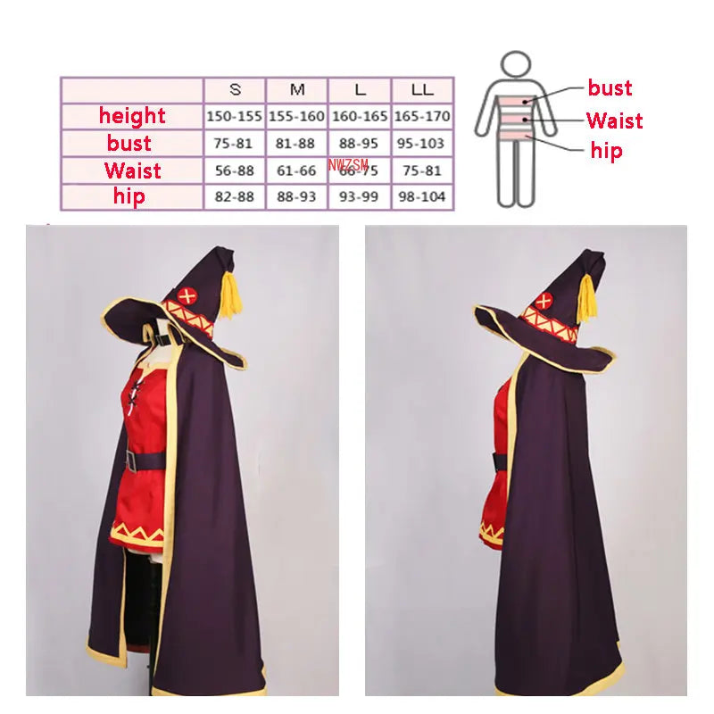 KonoSuba God's Blessing on this Wonderful World Megumin Cosplay Costume and Wig