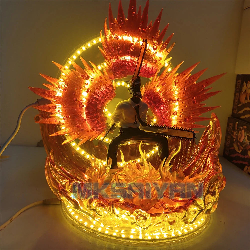 Chainsaw Man Denji figure w/Fire Effect Visual LED