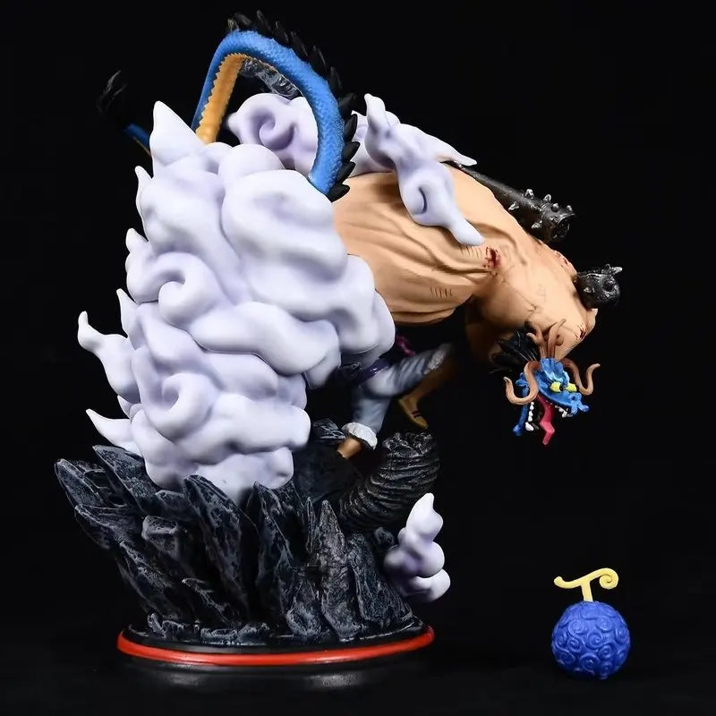 One Piece Sun God Nika Gear 5 Monkey D Luffy Vs Kaido Dragon Fighting statue