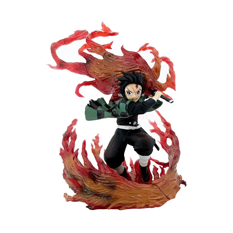 Demon Slayer Kamado Tanjiro Figure with fire effect