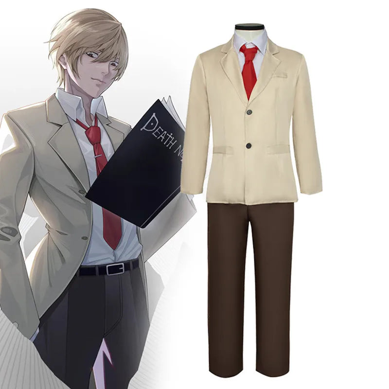 Death Note Yagami Light Kira Cosplay Suit and Wig