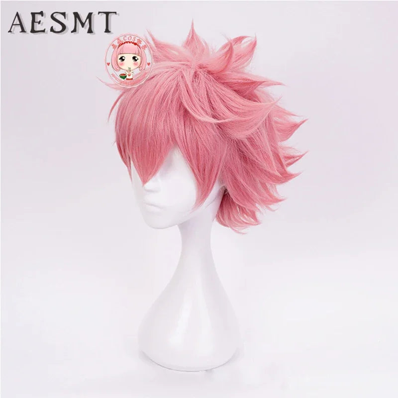 My Hero Academia Mina Ashido Pink Wig Cosplay