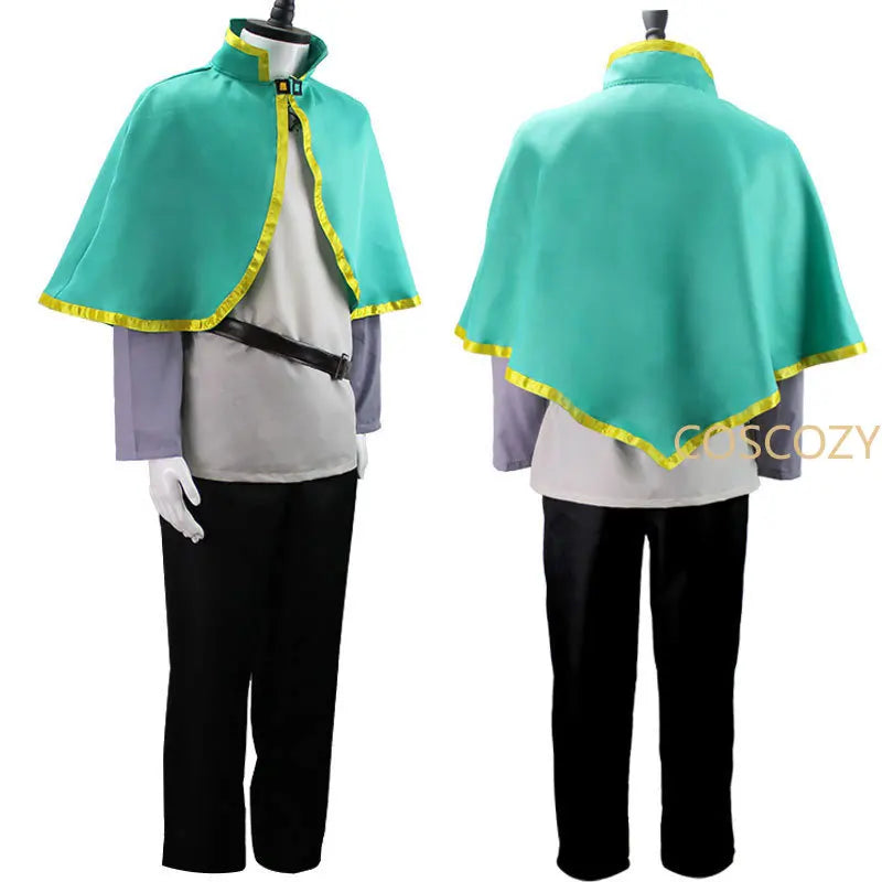 Kono Subarashii Sekai Ni Shukufuku Wo! Satou Kazuma Green Fairy Tail Cosplay Costume