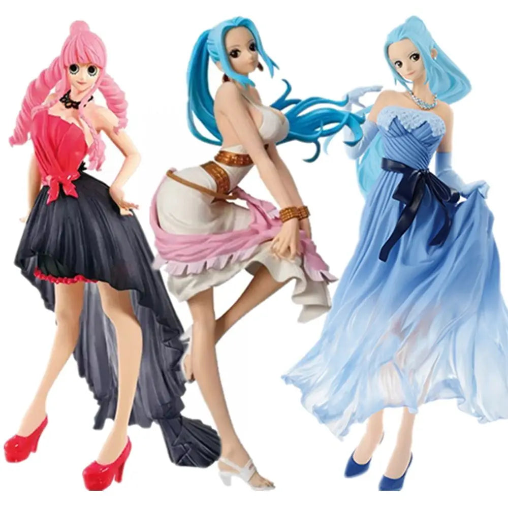 One Piece Nefeltari Vivi and A. Perona figures