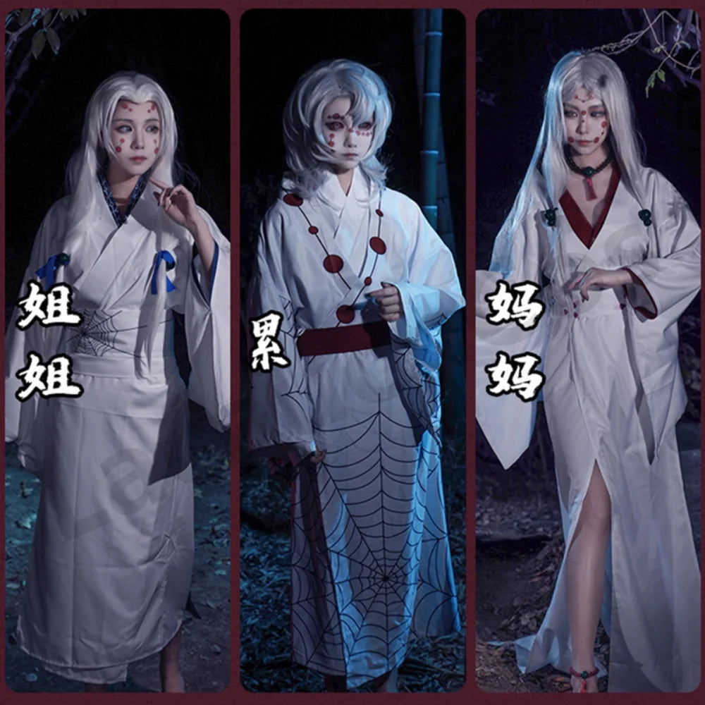 Demon Slayer Spider Rui Mother Sister Cosplay Costume and Wigs