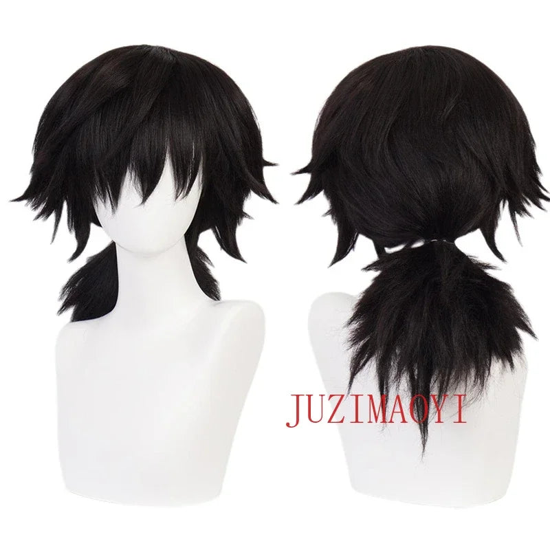 Demon Slayer Kimetsu No Yaiba Tomioka Giyuu Cosplay Costume and Wig