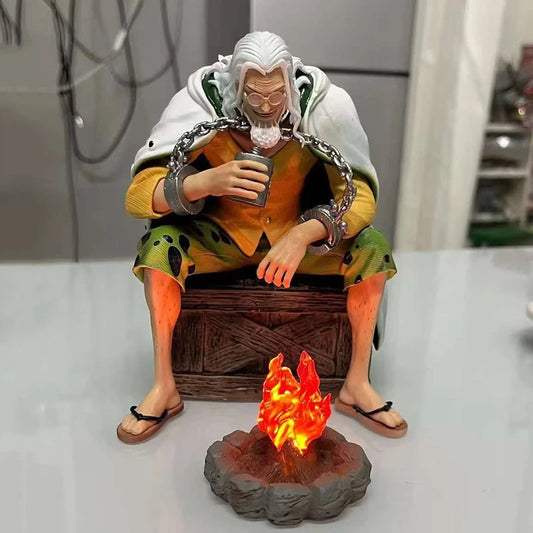 One Piece Figure Rayleigh Silvers with Campfire