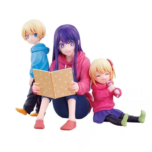 OSHI NO KO Hoshino Ai reading story to Aqua and Ruby as children figures