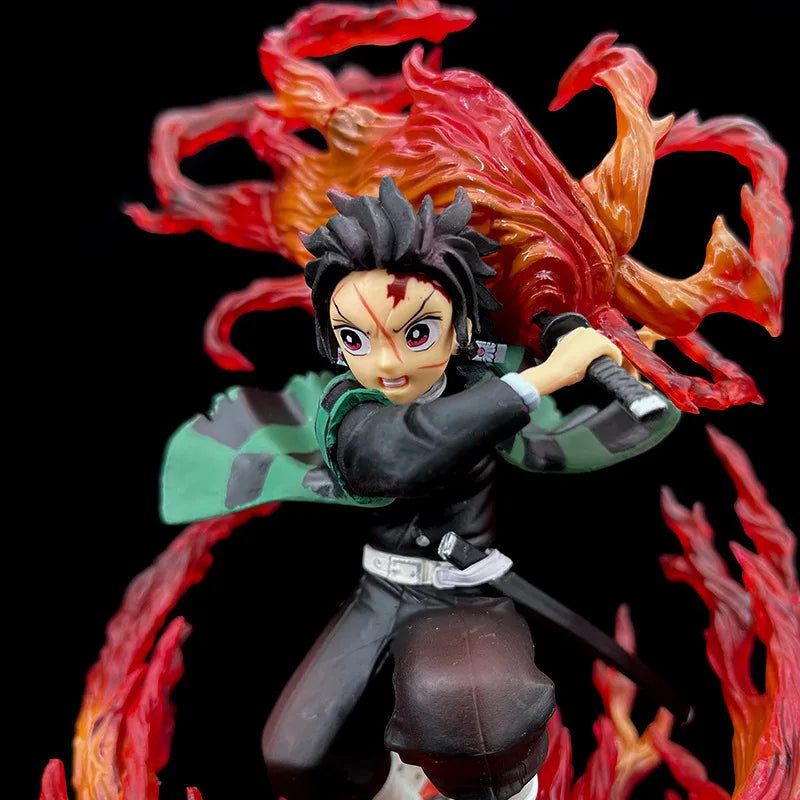 Demon Slayer Kamado Tanjiro Figure with fire effect