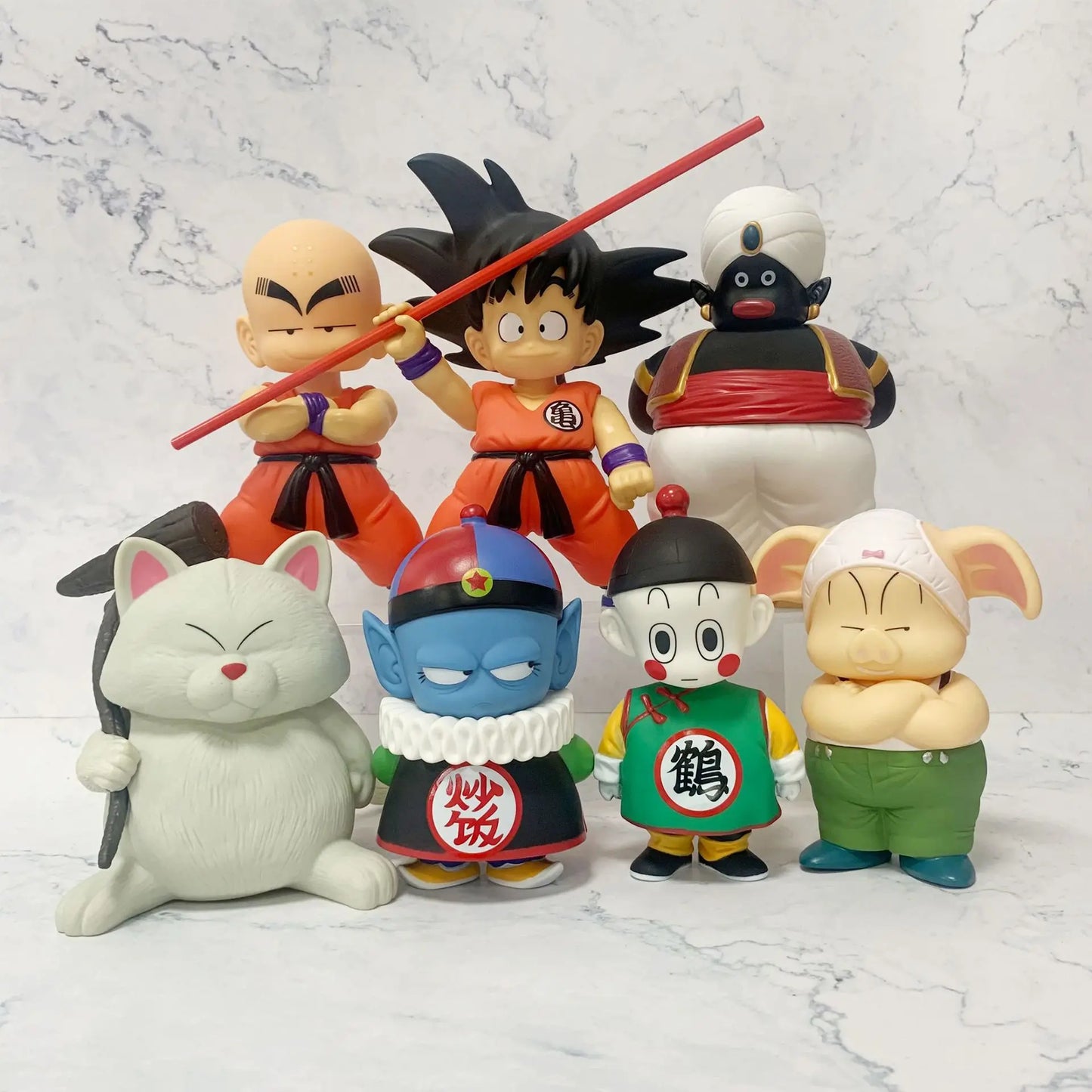 Dragon Ball Oolong, Chaozu, Kid Goku, Kid Krillin, Mr. Popo, or Karin figure