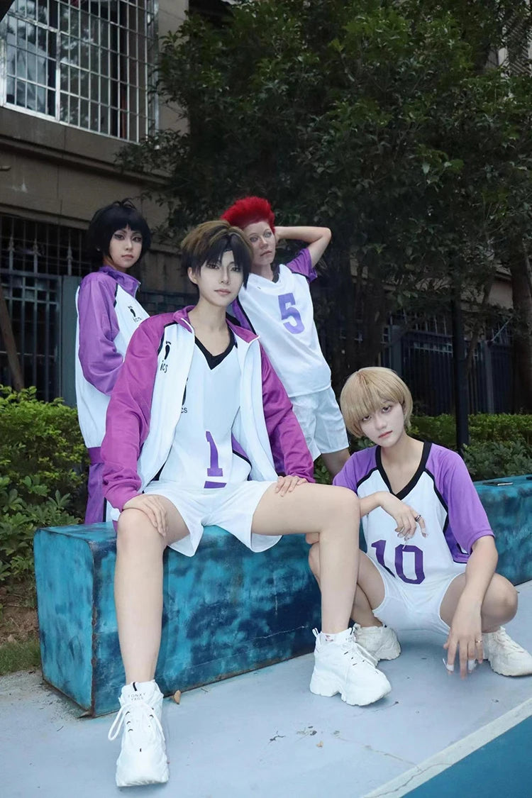 Haikyuu Shiratorizawa High School Volleyball Club Purple Jersey Version Uniform - Satori Tendo