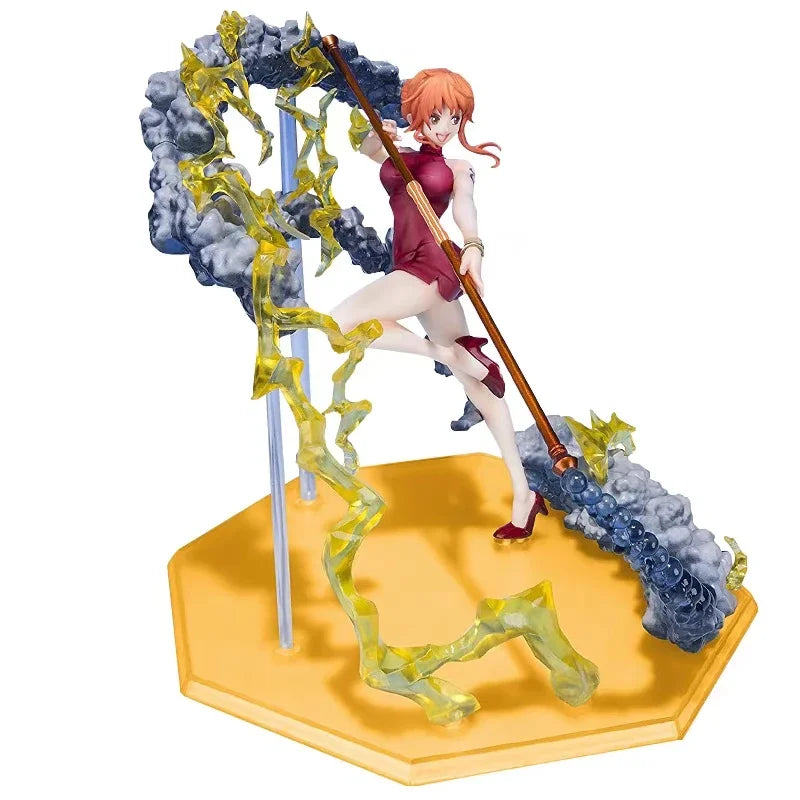 One Piece Nami using weather weapon figure