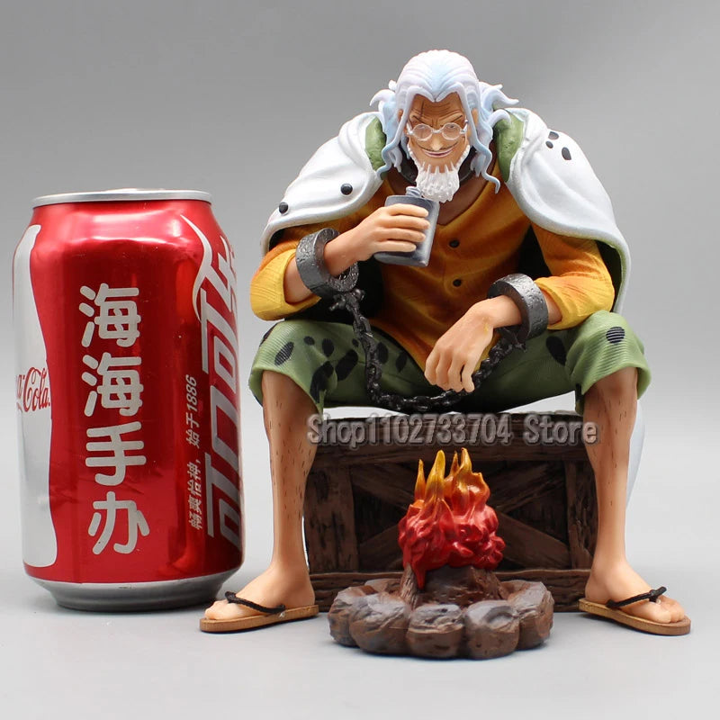 One Piece Figure Rayleigh Silvers with Campfire