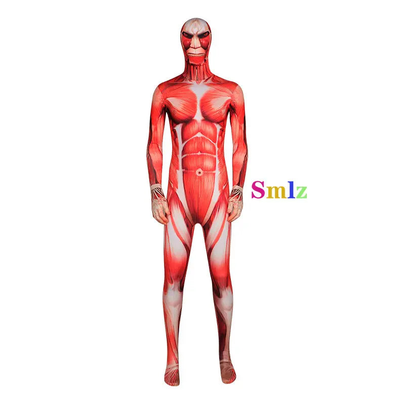 Attack on Titan Cosplay Jumpsuit Human Muscles Bodysuit