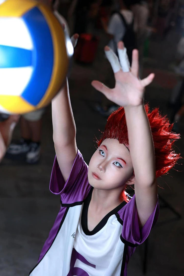 Haikyuu Shiratorizawa High School Volleyball Club Purple Jersey Version Uniform - Satori Tendo