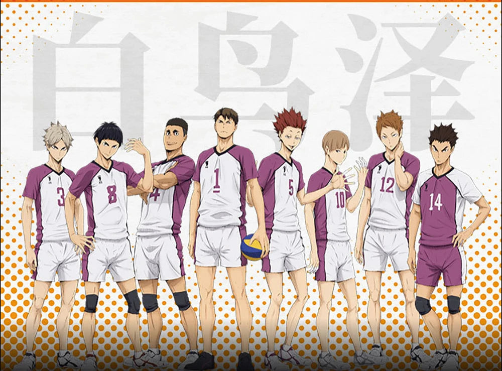 Haikyuu Shiratorizawa High School Volleyball Club Jersey White Version Uniform - Wakatoshi Ushijima