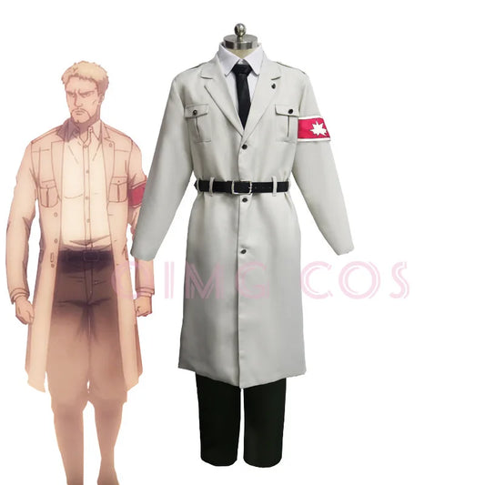 Attack on Titan Reiner Braun Military Uniform Cosplay Costume