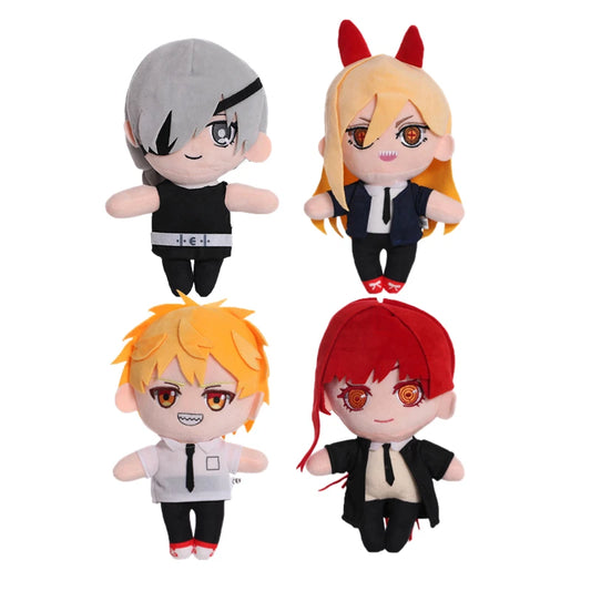 Chainsaw Man Plush dolls of Denji, Makima, Power, and Himeno