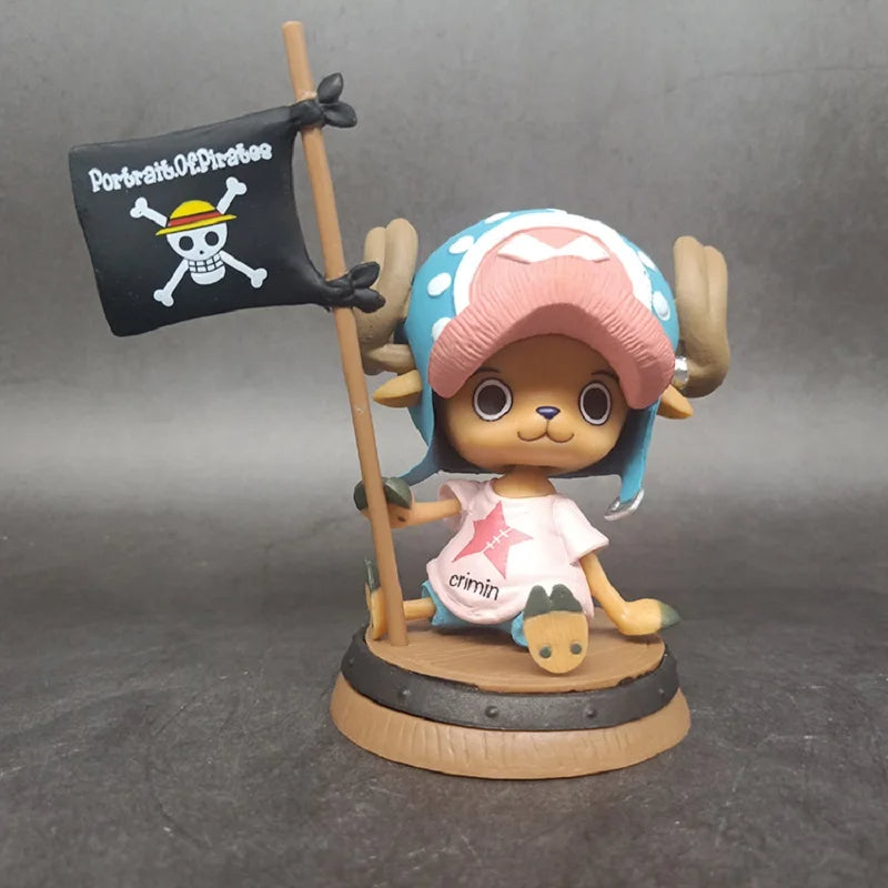 One Piece Figure Chopper With Pirate Flag