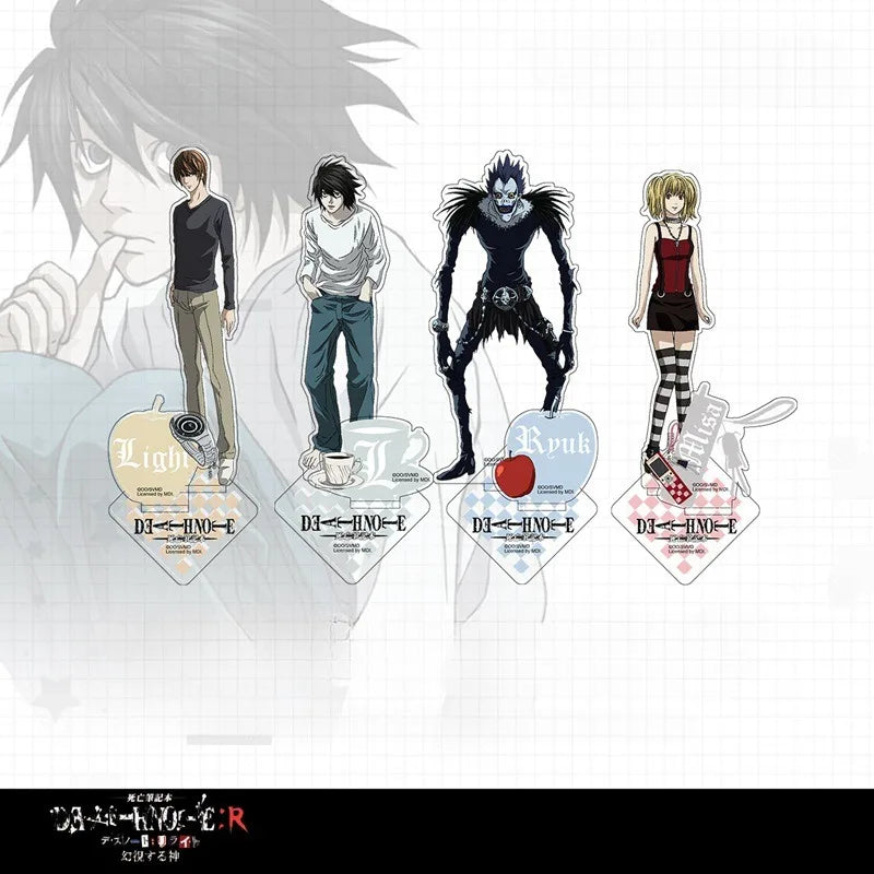 Death Note Anime Figure L·Lawliet, Ryuk, Light, and Amane Acrylic Standing Card