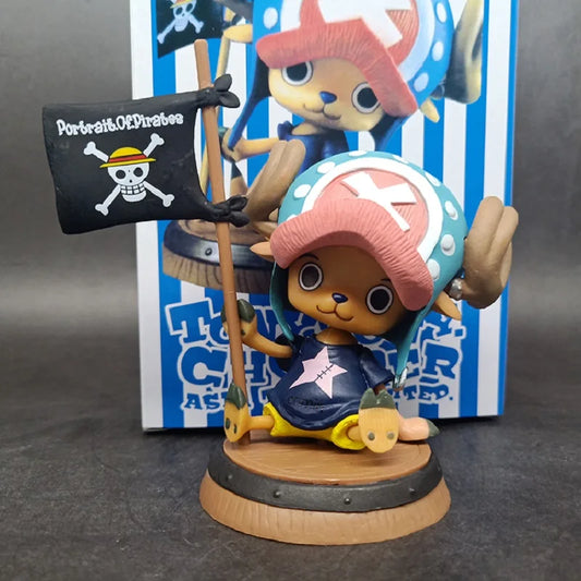 One Piece Figure Chopper With Pirate Flag