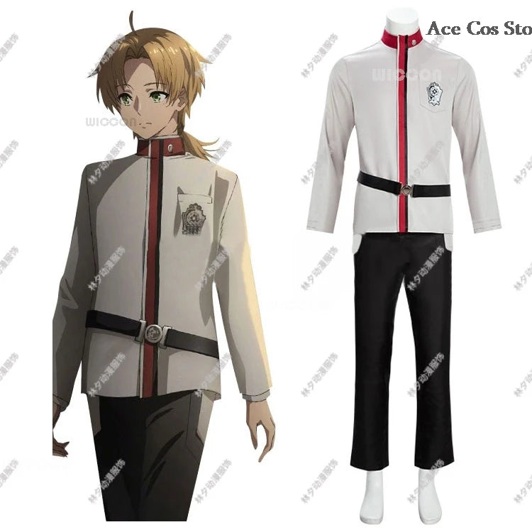 Mushoku Tensei Rudeus Greyrat Adult School Uniform Cosplay and Wig