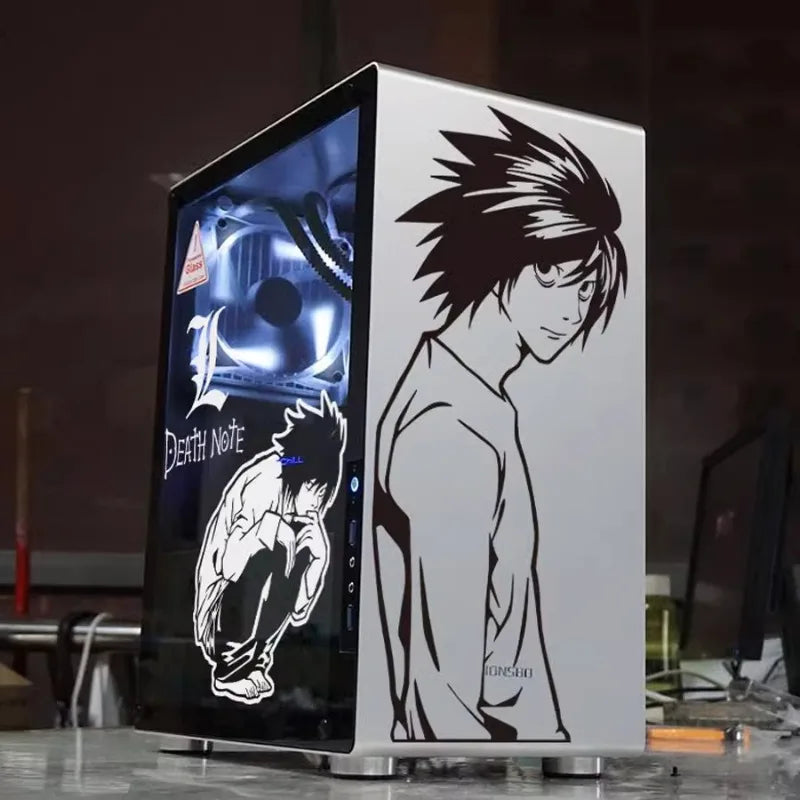 Death Note Computer Case Decorated with L stickers