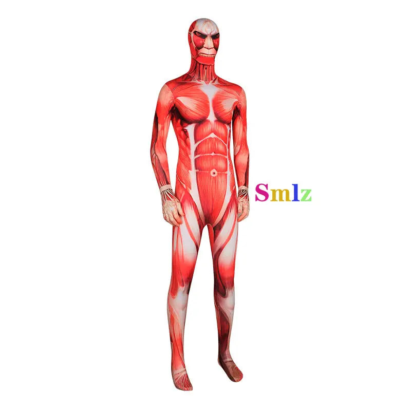 Attack on Titan Cosplay Jumpsuit Human Muscles Bodysuit