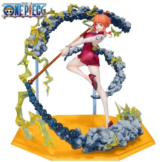 One Piece Nami using weather weapon figure