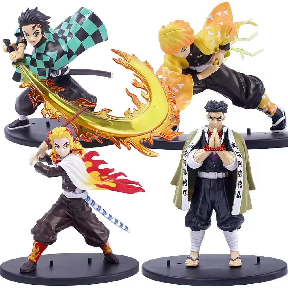 Demon Slayer Kimetsu No Yaiba Tanjiro, Zenitsu, and Rengoku figure