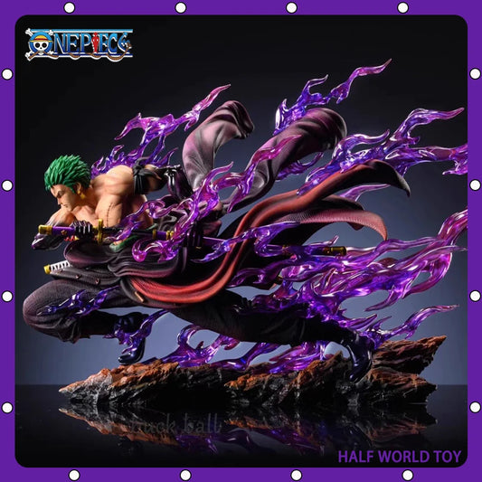 One Piece Figure Roronoa Zoro Anime Figure w/2 Heads