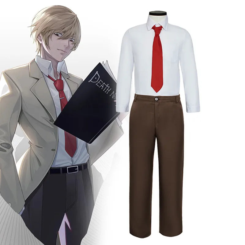 Death Note Yagami Light Kira Cosplay Suit and Wig