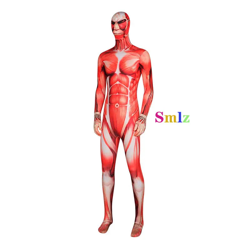 Attack on Titan Cosplay Jumpsuit Human Muscles Bodysuit