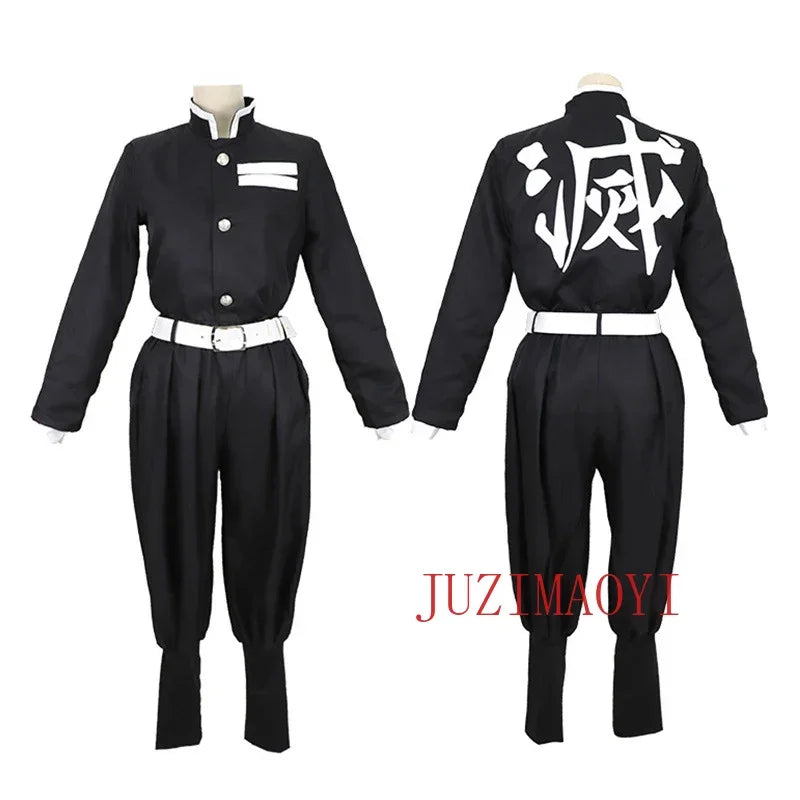 Demon Slayer Kimetsu No Yaiba Tomioka Giyuu Cosplay Costume and Wig