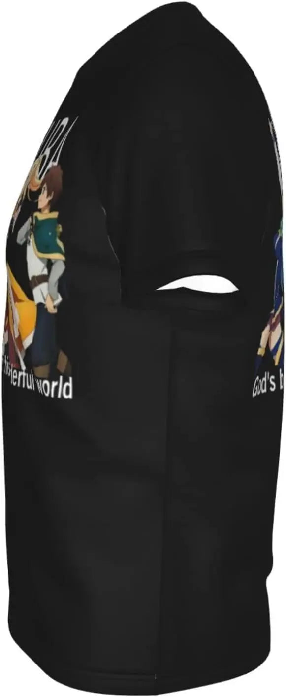 KonoSuba God's Blessing on This Wonderful World T Shirt Short Sleeve of the group (Aqua, Megumin, Darkness, and Kazuma)